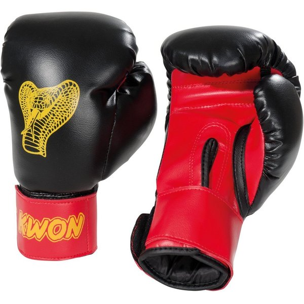 KWON Boxhandschuhe Cobra Kinder Junior Box-Handschuhe 6 Unzen Kids klein Boxen Kickboxen (Paar), 6 Unzen, Einsteiger, Boxen und Schlagtraining am Sandsack/Pratz