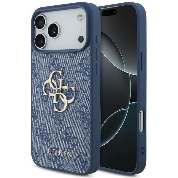 Guess Handyhülle iPhone 18 Pro Max Big Logo Metall Schutzhülle Case Kunstleder 6,9 Zoll, Kantenschutz