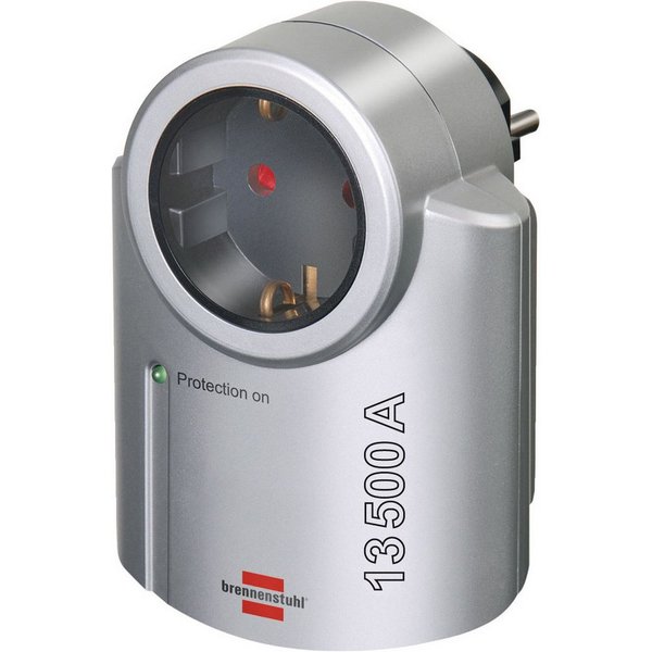 Brennenstuhl Primera-Line Überspannungsschutzadapter 13.500 A Adapter Typ F (Schuko) zu Typ F (Schuko)