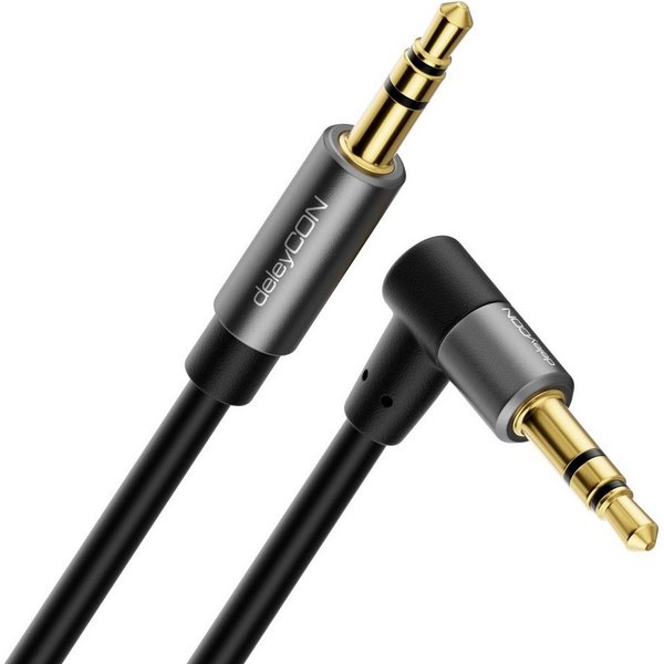 deleyCON deleyCON 5m Klinke Audio Stereo AUX Kabel 3,5mm Klinkenkabel Audio-Kabel