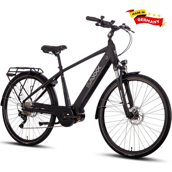 SAXXX E-Bike Trekkingrad Damen/Herren 28'' Pedelec, SAXXX PSD, 522Wh, max. 110km, 5 Modi, 10 Gang SHIMANO Deore Schaltwerk, Kettenschaltung, Mittelmotor, 522 Wh