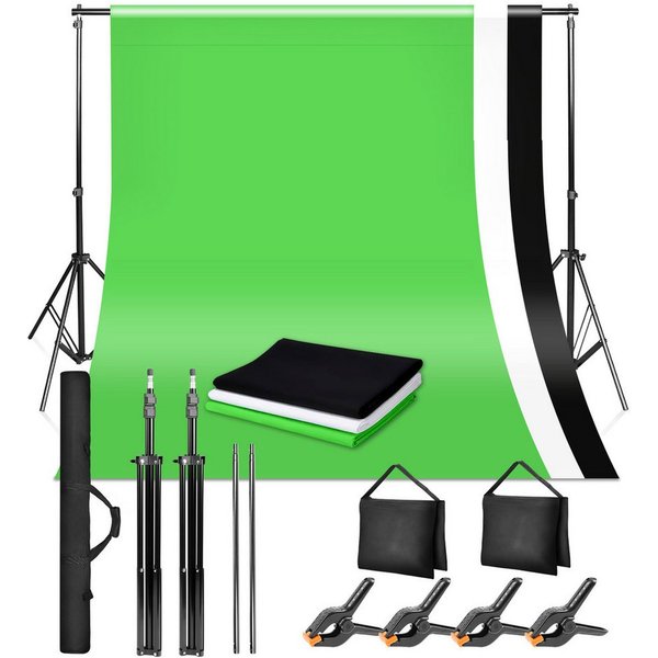 Clanmacy Fotohintergrund Fotostudio Set Hintergrundsystem Hintergrund Ständer mit Tragetasche