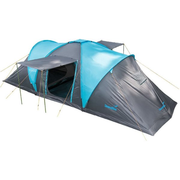 Skandika Kuppelzelt Hammerfest 6 Sleeper Protect, mit 2 Schlafkabinen, Personen: 6 (Skandika Sleeper Technologie, Sonnendach an beiden Eingängen), eingenähter Z