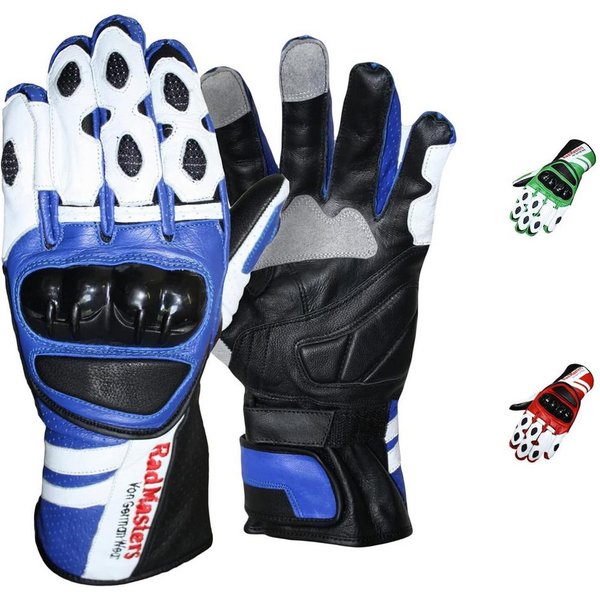 German Wear Motorradhandschuhe GW409G Lederhandschuhe Handschuhe aus Kalbsleder mit Protektoren