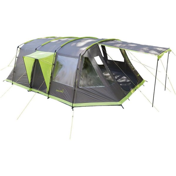 Skandika Tunnelzelt Nordland 6 Protect, Campingzelt mit eingenähtem Zeltboden, Personen: 6 (Moskitonetz an allen 3 Eingängen und der Schlafkabine), 1-2 Schlafka