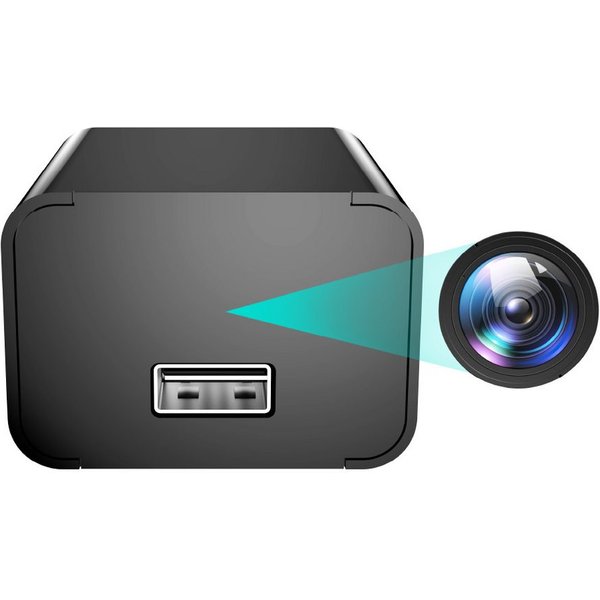 SpionProfi Überwachungskamera Mini Kamera FULL HD Usb Ladegerät Video Ton Aufnahme Überwachung (Innenbereich, Ladegerät versteckte Mini Kamera inkl. Nachtsicht 
