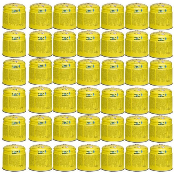 ZMC Gaskartusche 42x Butan Gas Kartusche 190g Anstechkartusche Propangas Gaskartusche, Zubehör für Campingkocher/Bunsenbrenner/Campinggas Typ: C200, EN417, Gask