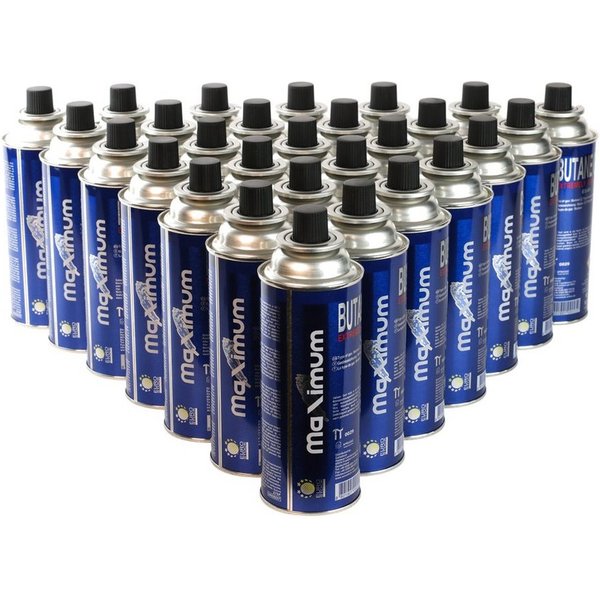 MaXimum Gaskartusche 28 x Butan-Gas-Kartusche: 227g für zuverlässige Outdoor-Geräte, Zubehör für Gasgrill, Gaskocher, Campingkocher, Gaskühlschrank, Gaskühlbox,