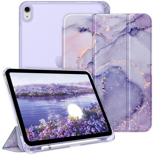 Fintie Tablet-Hülle für iPad 11 Generation 11‘’ 2025 (A16), iPad 10 Generation 10.9'' 2022, ultradünn, mit Stifthalter, transparenter Rückseite, Auto Schlaf/Wac