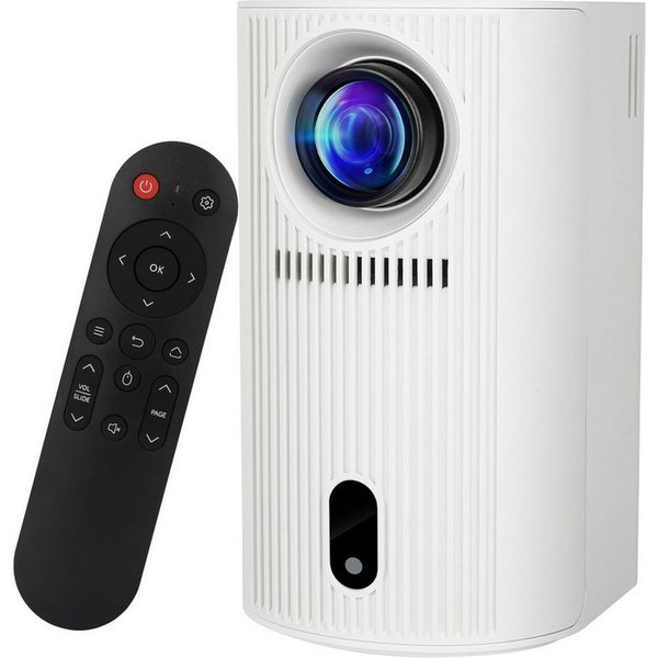 Happybe Mini Beamer 4K 1920 x 1080P, Unterstützt WiFi 6, BT 5.4 Android 11 Portabler Projektor (1920 x 1080 px, mit HDMI/USB /AUDIO, 1000:1, HIFI-Lautsprecher 4