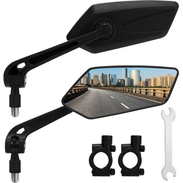 SURFOU Fahrradspiegel für Fahrrad/E-Bike, 360° Klappbar & Drehbar Fahrrad Rückspiegel 1 Paar (360° verstellbare Bar-End-Spiegel aus ABS & Aluminium – Hochklares