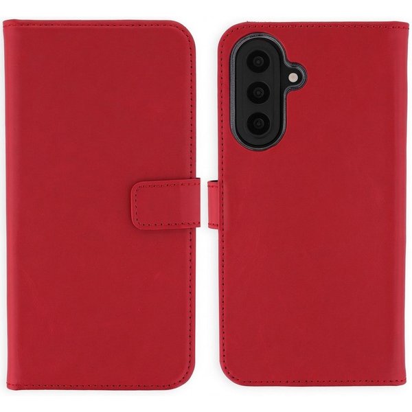 Selencia Smartphone-Mappe Selencia Echtleder Klapphülle Samsung Galaxy A57 (5G) - Rot
