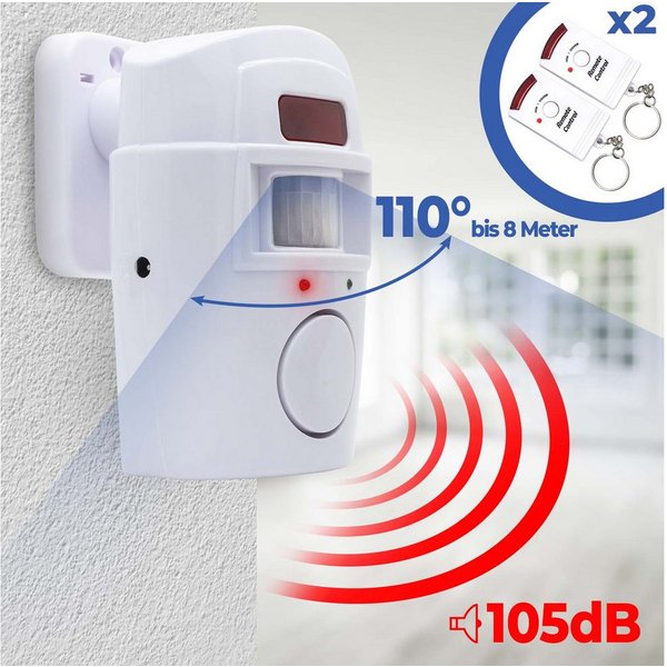 Adapter Universe Tür Alarm Anlage Sicherheit System Bewegung Melder Sensor Funk 105 dB Alarmsirene