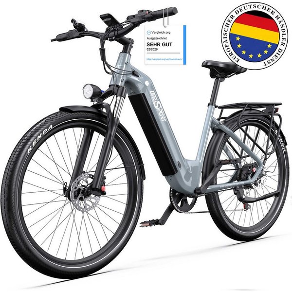 Vankel E-Bike Cityrad e bike für herren 28 zoll 18.2AH 36V 655WH damen 120km E-MBT, SHIMANO, Kettenschaltung, Heckmotor, 655,2 Wh, e bike für damen herren 28 zo