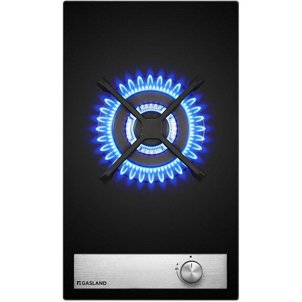 GASLAND Gas-Kochfeld GH12BF, Einbau Glas-Gaskochfeld Wokbrenner, 30 cm, 3400 W, Butan/LPG/Erdgas