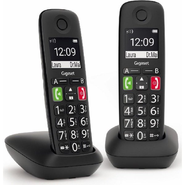 Gigaset E290 Duo Schnurloses Mobilteil (Mobilteile: 2, Verstärker-Funktion)