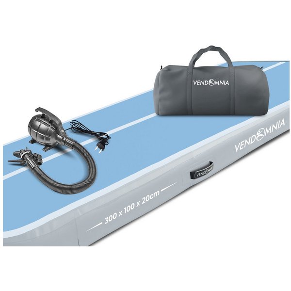 VENDOMNIA Turnmatte AIR Tracking TRACK Matte - aufblasbar, Tumbling Matte (10 cm - 20 cm hoch, mit elektrischer Pumpe, Farbwahl, Größe: 1 2 3 4 m Tumblingmatte,