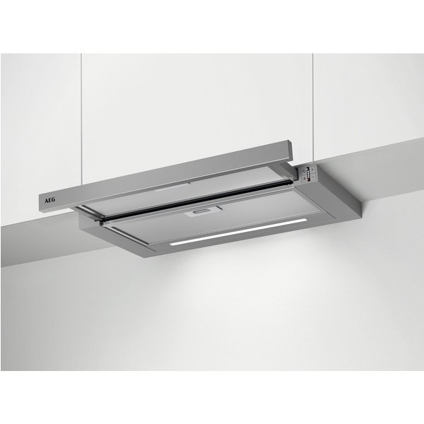 AEG Flachschirmhaube DPS5650AM 942022603 mit Abluft- und Umluftbetrieb, mit LED-Leuchtstreifen