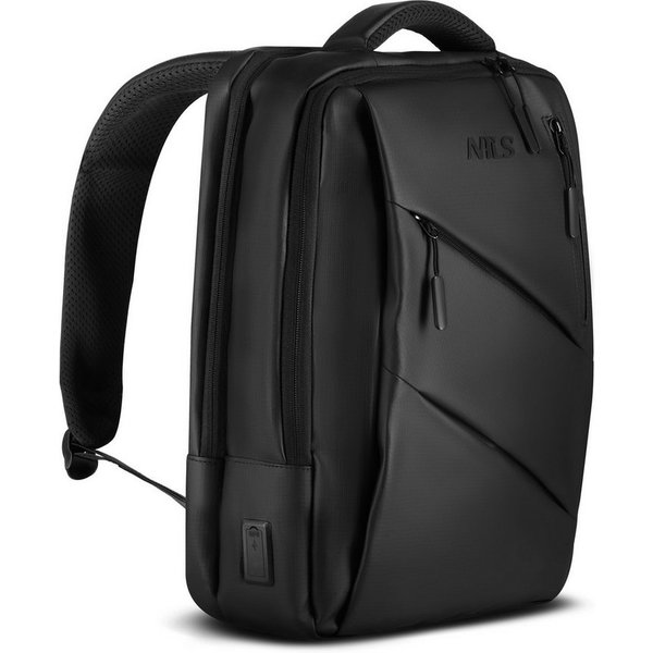 NILS CAMP Laptoprucksack Reiserucksack 15L Business Rucksack Laptoptasche, Integrierte USB- und USB-C-Anschlüsse für bequemes Laden mit Powerbank