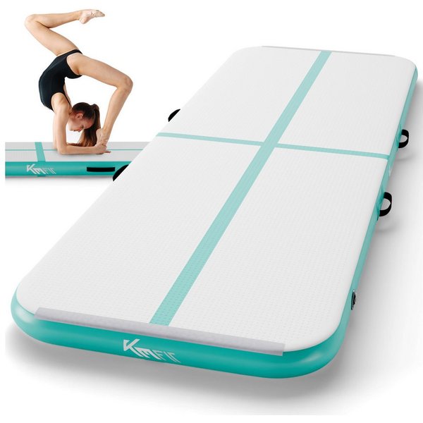 KM - Fit Gymnastikmatte Airtrack Matte Turnmatte Fitness-Matte (1-St., 300 x 100 x 10 cm), mit integrierter Pumpe 600W