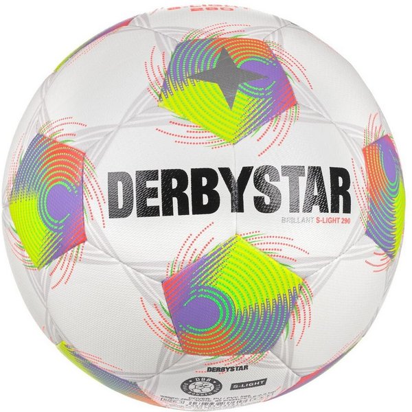 Derbystar Fußball FB Brillant S-Light (Trainingsball) weiss/grün/lila - 1 Ball