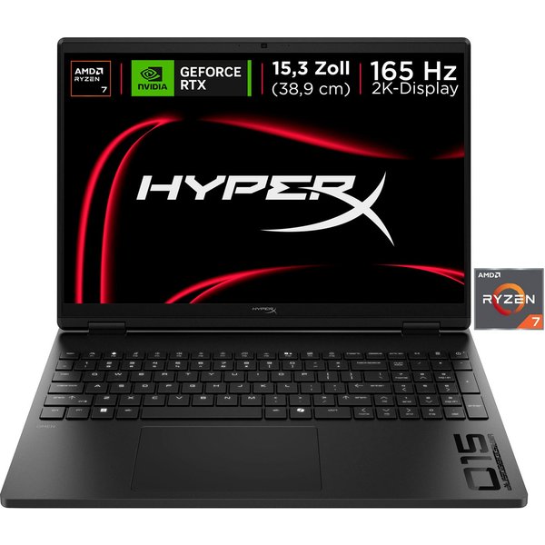HP HyperX OMEN 15-gb0071ng Gaming-Notebook (38,8 cm/15,3 Zoll, AMD Ryzen 7 8745HX, GeForce RTX 5070, 16 GB, 512 GB SSD)
