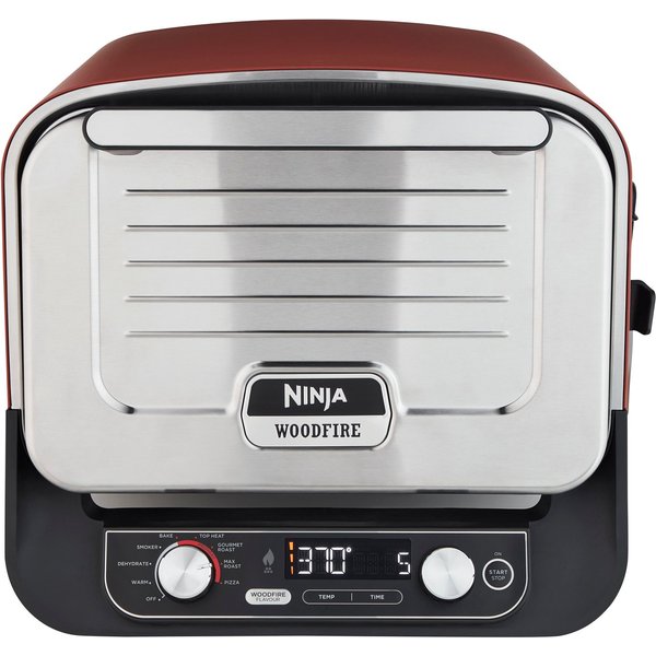 NINJA Multiofen OO101EU, Elektrischer Outdoor Pizzaofen und Smoker, 8-in-1: Pizza, Schmoren, Max Roast, Grillen, Backen/Rösten, Smoken, Dörren&Warmhalten