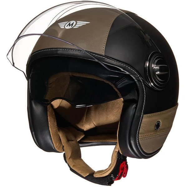 MOTO HELMETS Motorradhelm Jethelm SP888 Pro Urban, Helm für Motorrad & Roller, Schnellverschluss, Sonnenvisier, nur 1350g
