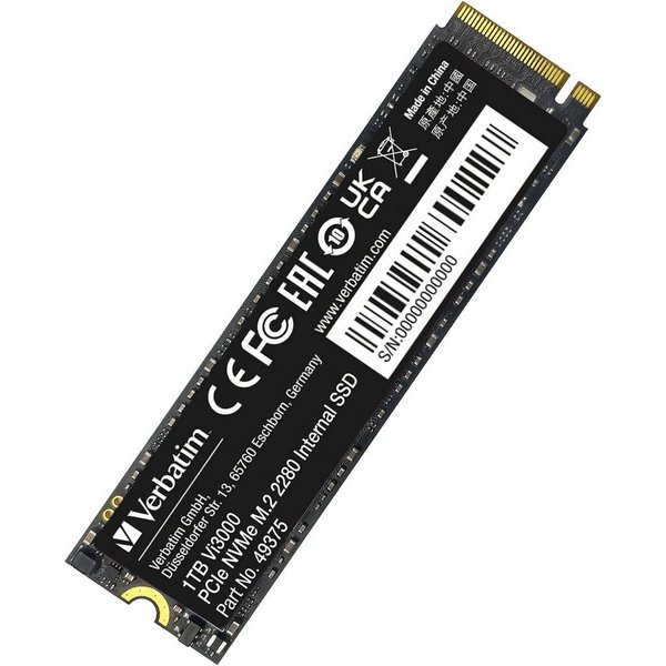 Verbatim Verbatim Vi3000 1 TB, SSD, (PCIe 3.0 x4, NVMe, M.2 SSD-Festplatte (1 TB) 2.5"