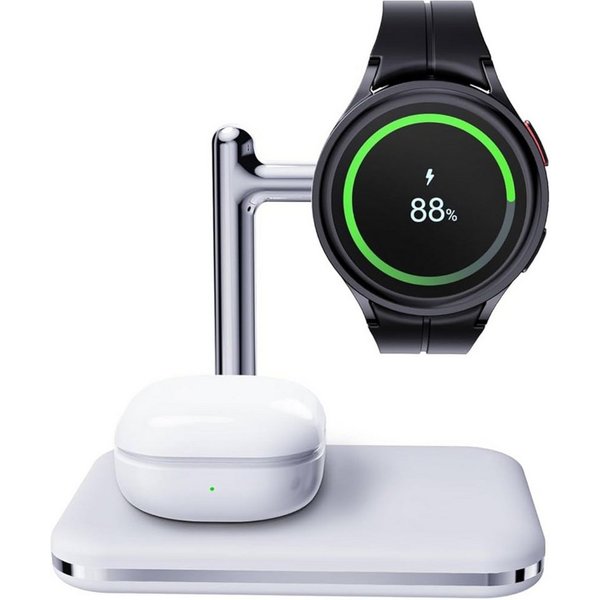 MAKAQI Ladestation Faltbar 2-in-1 Wireless Charger Samsung Watch Galaxy Buds Wireless Charger (1000,00 mA, Ladestation für Samsung Watch und Galaxy Buds, 2-in-1