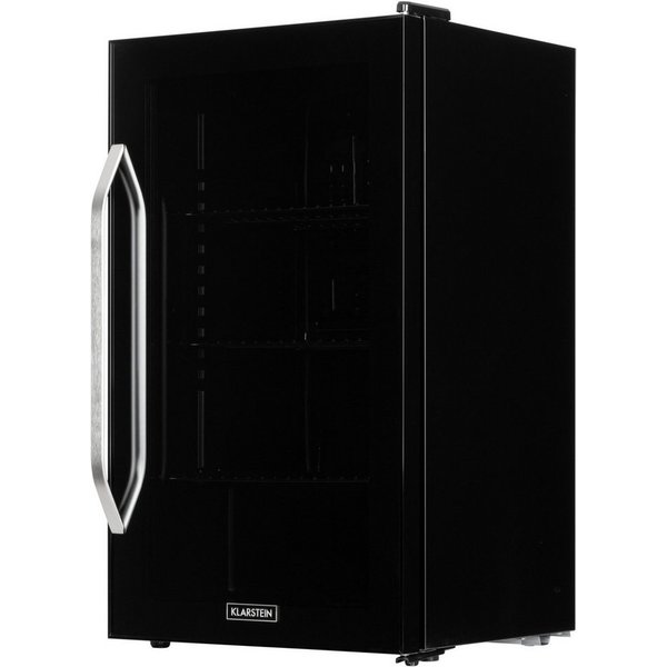Klarstein Getränkekühlschrank Beersafe XXL Onyx Getränkekühlschrank 80 L Glastür schwarz 10034848, 84.5 cm hoch, 47.4 cm breit, Bier Hausbar Getränkekühlschrank