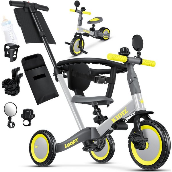 KIDIZ Laufrad, 6in1 Dreirad Loopy Laufräder Lauffahrrad Kinderdreirad