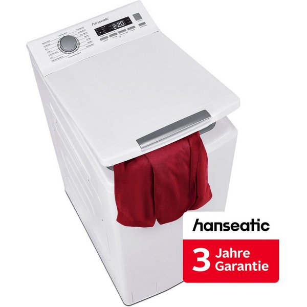 Hanseatic Waschmaschine Toplader HTW8013A, 8 kg, 1300 U/min, inkl. 3 Jahre Herstellergarantie