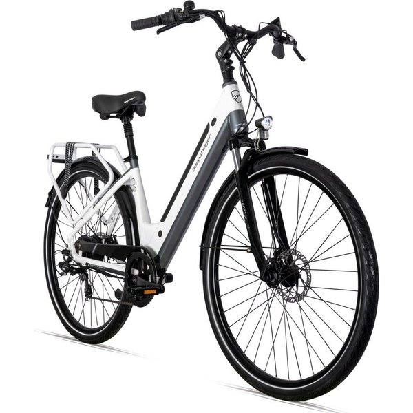 bergsteiger E-Bike Cityrad Hampton 28 Zoll City E-Bike mit 250 Watt Motor, Damen, Herren, 6 Gang, Heckmotor, hydraulischen Tektro Scheibenbremsen
