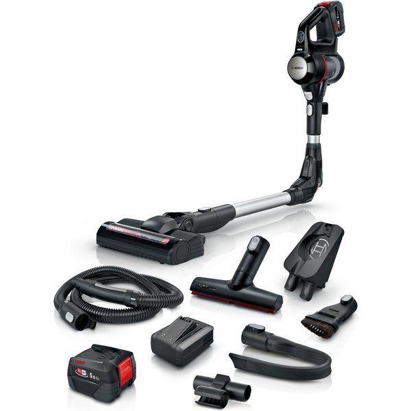 BOSCH Akku-Bodenstaubsauger Unlimited 7 BSS715CARP/BSS715FRSH, 5.0 Ah Akku, Knickrohr, beutellos, 10 Jahre Motorgarantie, Schnellladegerät, Made in Germany