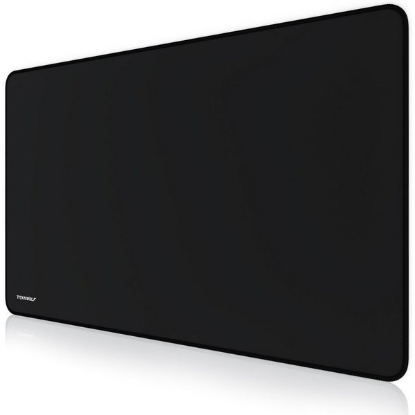 Titanwolf Gaming Mauspad XXXL Speed Mousepad 1000 x 600 x 3 mm, große Tischunterlage (1-St), rutschfest, abwaschbar, Geschwindigkeit & Präzision, schwarz