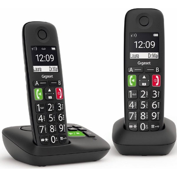Gigaset E290A Duo Schnurloses DECT-Telefon (Mobilteile: 2, Verstärker-Funktion)