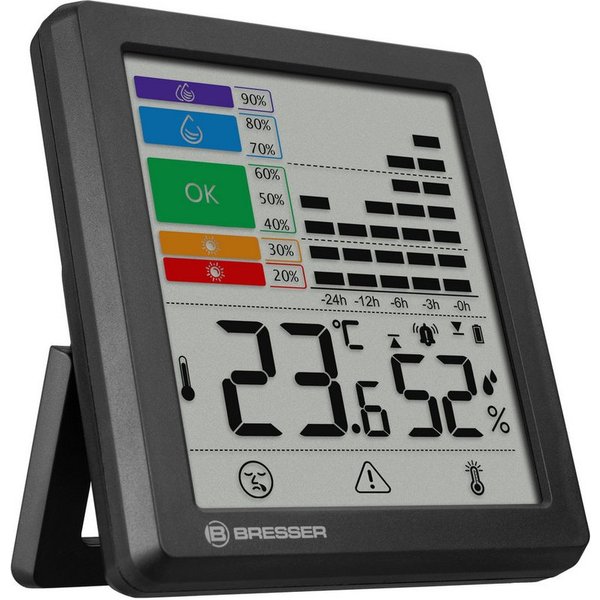 BRESSER Raumluft-Qualitätssensor BRESSER Thermo-Hygrometer mit Schimmelalarm