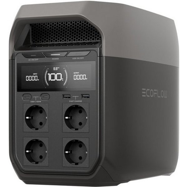 Ecoflow ECOFLOW Tragbare Powerstation DELTA 3 Series Powerstation, 0-100 % in 56 Minuten, 1 800 W (3 600 W Spitze) Solargenerator