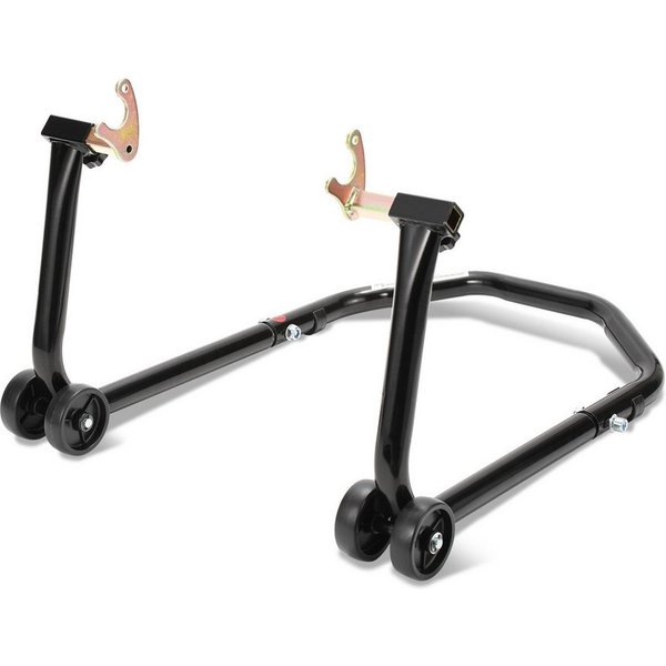 Clanmacy Motorrad-Hauptständer Motorradständer einstellbare Motorradwippe für Hinterrad, Vorderradklemme Motorrad Wippe Radwippe Motorradwippe