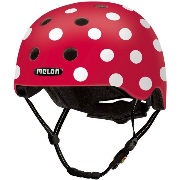 Melon Fahrradhelm Dotty White (matte), super leicht, Magnetverschluss, größenverstellbar, mehr als 50 Designs