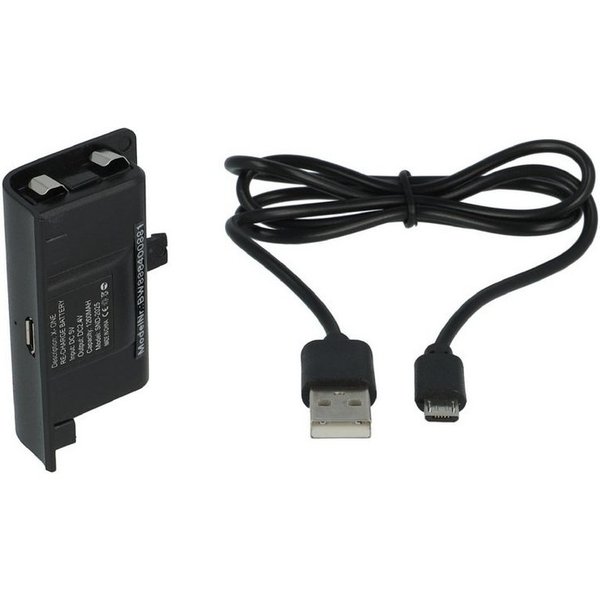 vhbw Akku passend für Microsoft Xbox One Wireless Controller (1200 mAh, 2,4 Akku Akku NiMH 1200 mAh (2,4 V, 1 St), Leistungsfähiger Austausch-Akku für den Contr