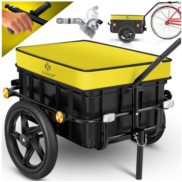KESSER Fahrradlastenanhänger, Fahrradanhänger Lastenanhänger Handwagen mit Kupplung