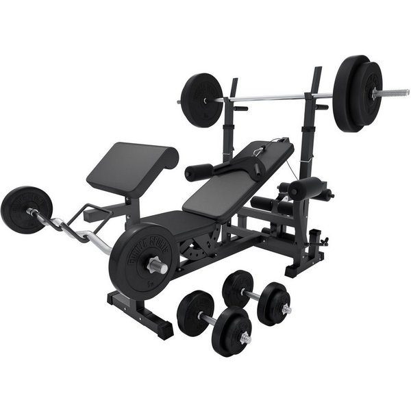 GORILLA SPORTS Kraftstation Kraftstation Universal inkl. Kunststoff Set, (27-tlg)