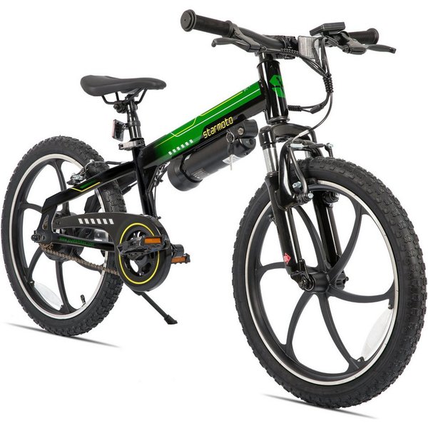 HILAND E-Bike Kinder E-Bike 20 Zoll 2 Fahrmodi Einrohrrahmen für Alltag & Freizeit
