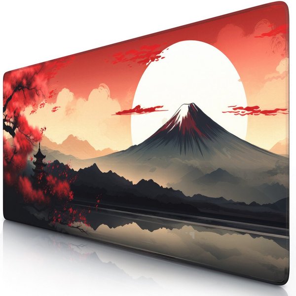 Titanwolf Gaming Mauspad XXL Speed Mousepad 900 x 400 x 3 mm, Schreibtischauflage, abwaschbar (1-St), rutschfeste Rückseite, Geschwindigkeit & Präzision, Japan 