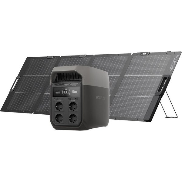 Ecoflow ECOFLOW Tragbare Powerstation DELTA 3 Series Powerstation, 0-100 % in 56 Minuten, 1 800 W (3 600 W Spitze) Solargenerator