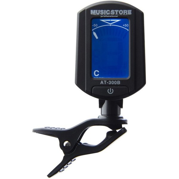 MUSIC STORE Stimmgerät, (Stimmgerät chromatischer Clip-On Tuner für Gitarre und Bass 440 Hz Kalibrierung Zubehör für Gitarre Display mit Hintergrundbeleuchtung)