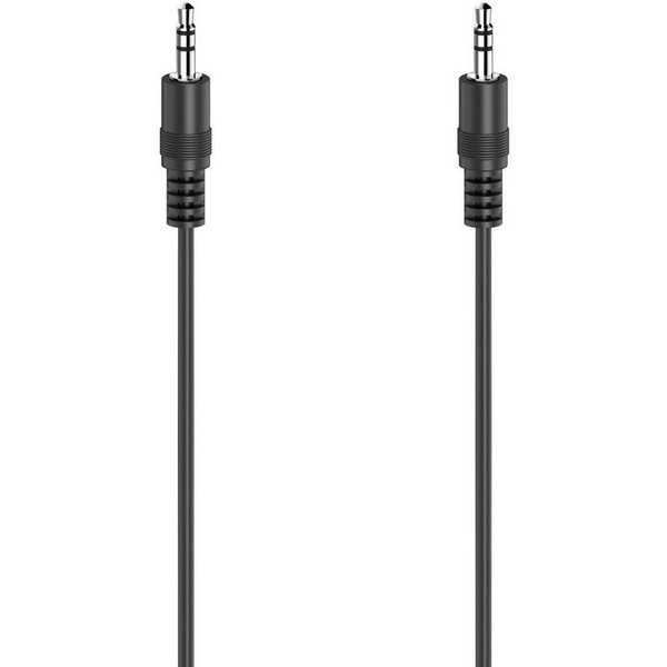 Hama Audio-Kabel 3,5-mm-Klinken-St.-3,5-mm-Klinken-St., Stereo 0,5m Audio-Kabel, 3,5-mm-Klinke, (50 cm)
