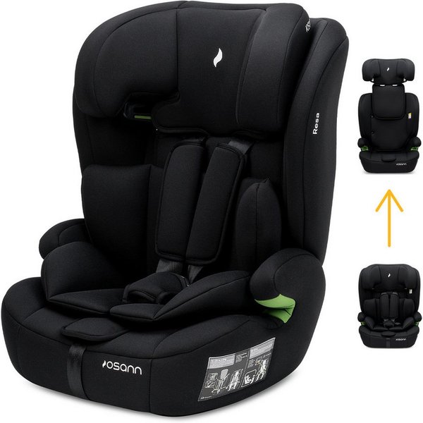 Osann Autokindersitz Resa, Kindersitz ohne Isofix, Kindersitz ab 1 Jahr, ab: 15 Monate, bis: 12 Jahre, ab: 76 cm, bis: 150 cm, mitwachsendes Gurtsystem, waschba